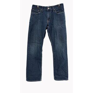 Levis 514 Mens Jeans 32x30 Slim Straight Dark Wash Cotton Blend Denim